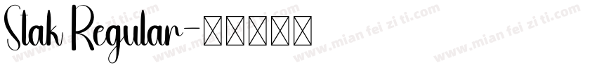 Stak Regular字体转换